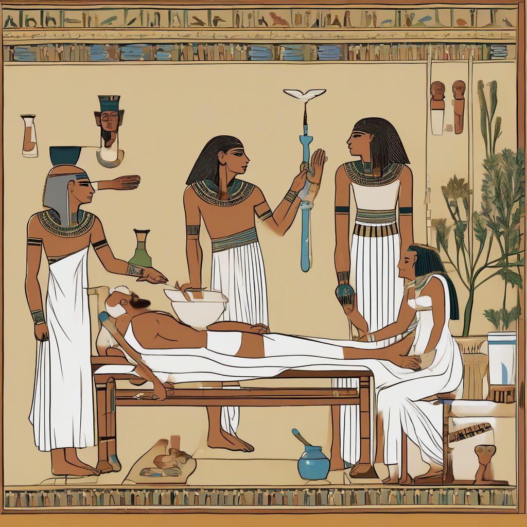 Ancient Egyptian Physicians Treating Patients