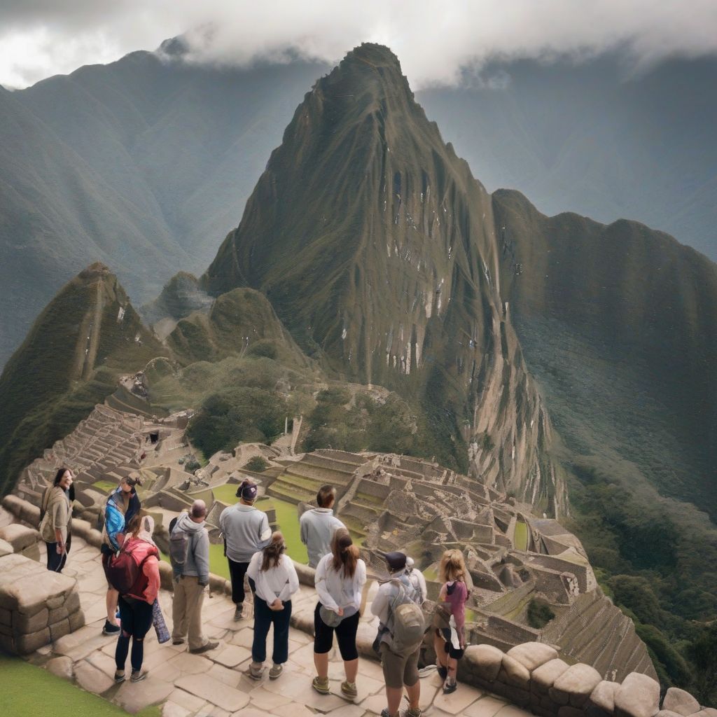 Exploring Machu Picchu with Tour Guide