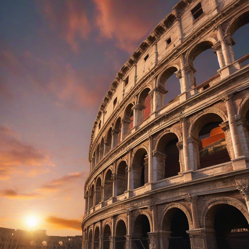 Roman Colosseum at Sunset